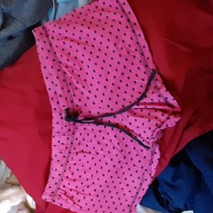 Pink pajama shorts